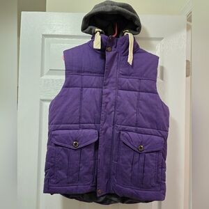 St. George by Duffer Puffer hoodie vest purple heavyweight UK London MEDIUM